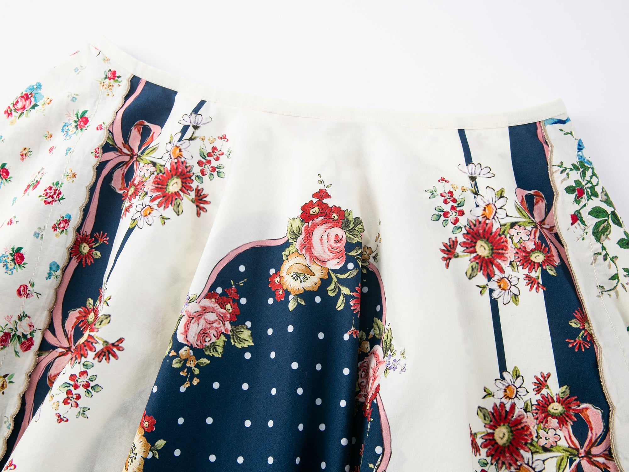 Patchwork scarf skirt