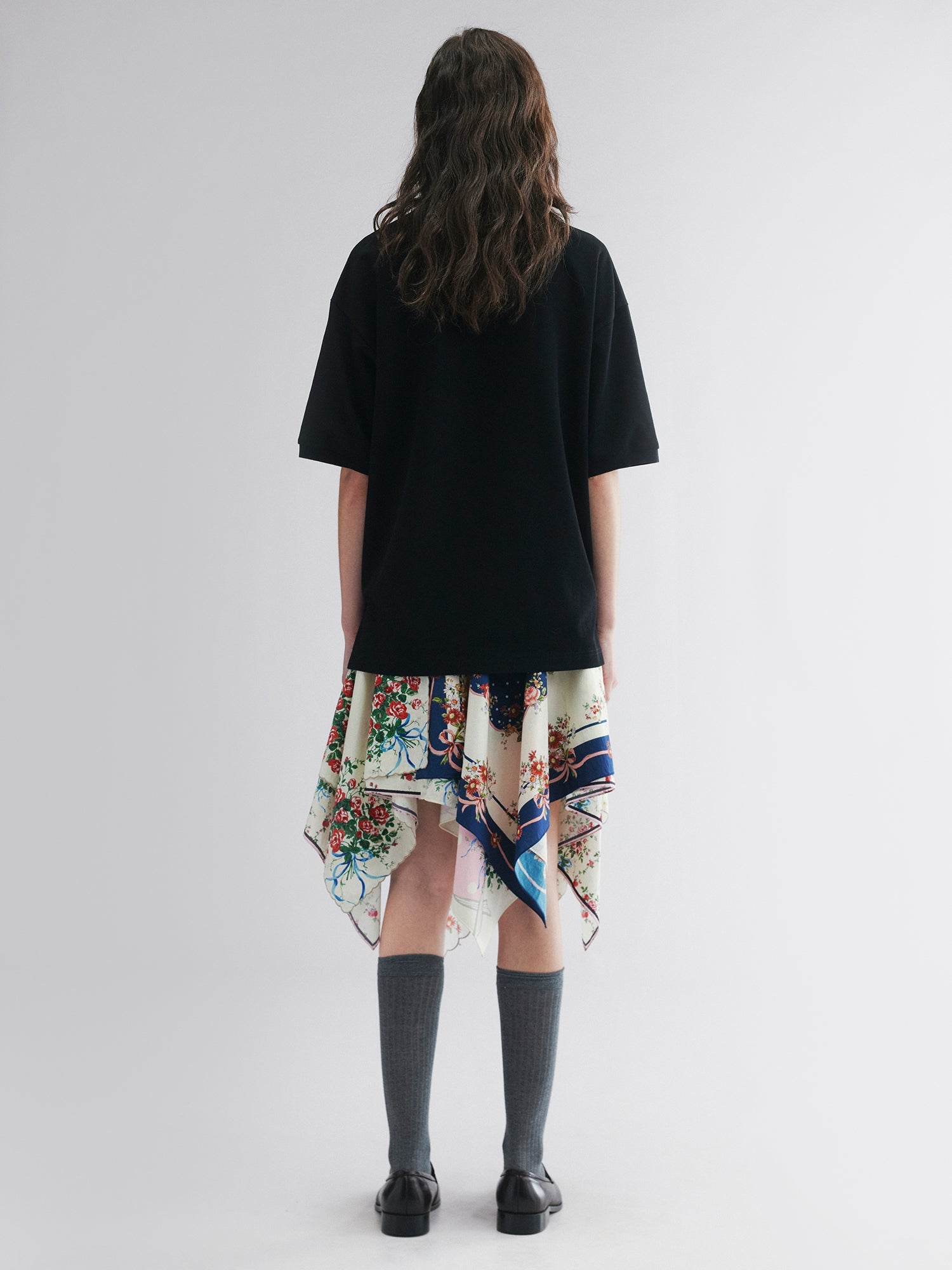 Patchwork scarf skirt