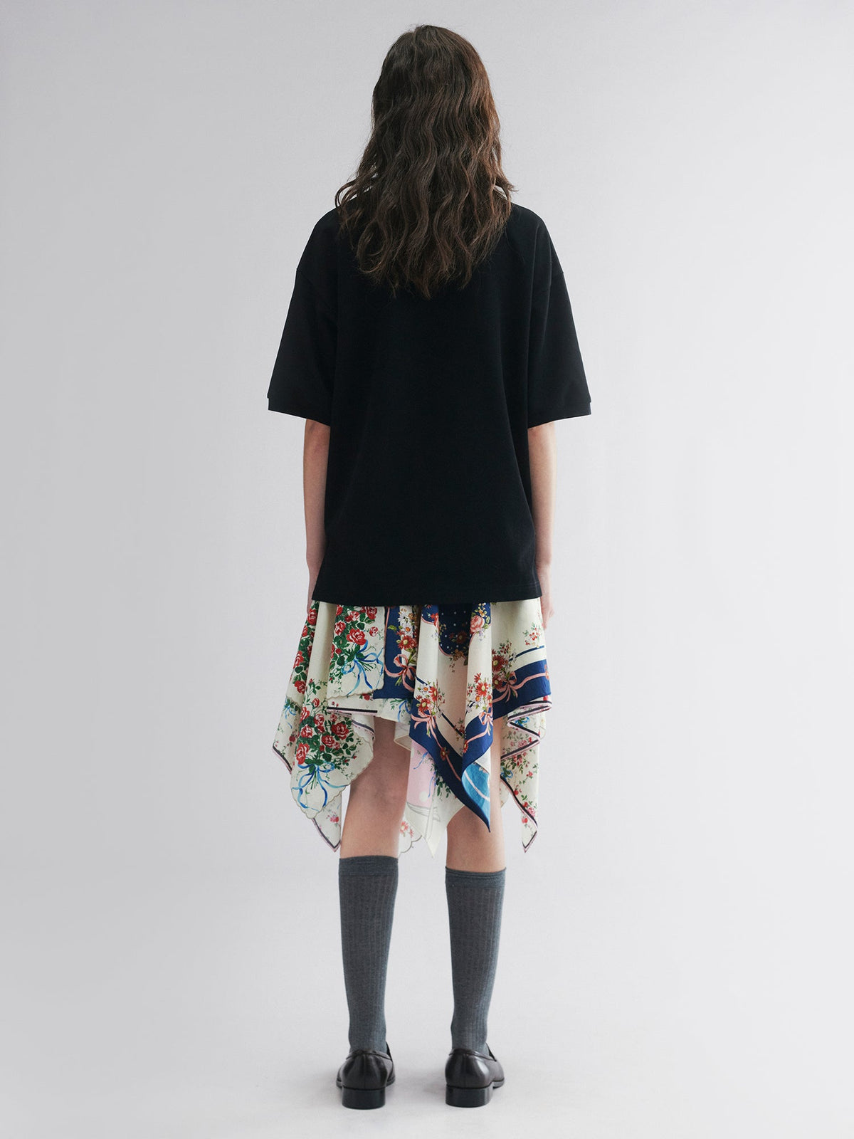 Patchwork scarf skirt