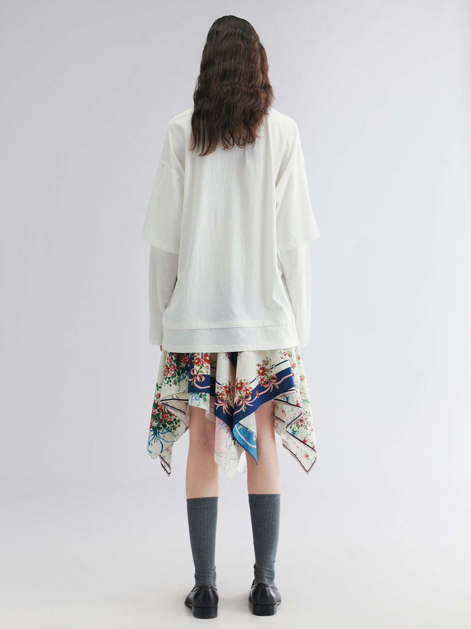 Patchwork scarf skirt