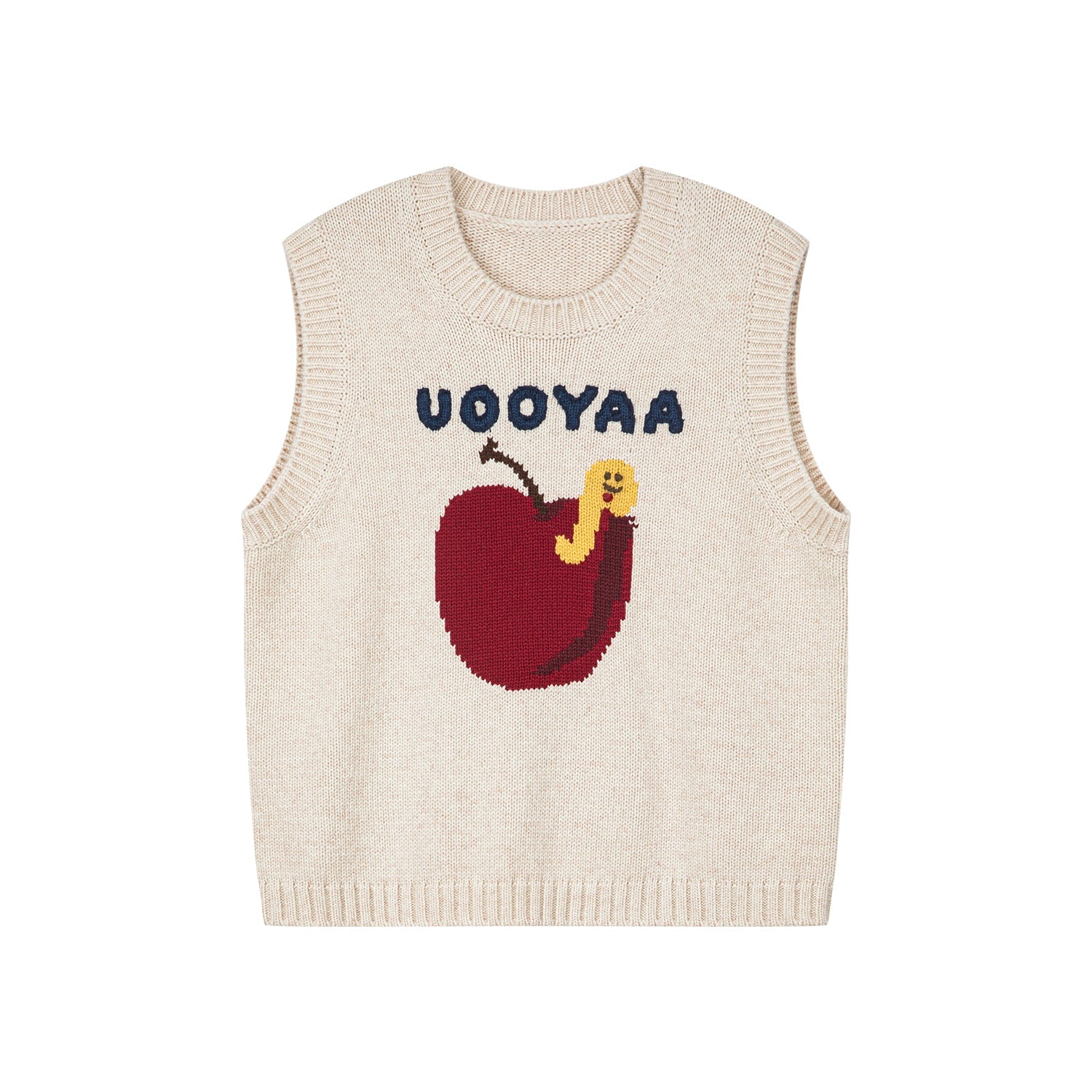 Apple worm knit vest