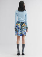 Pullover knit with polo collar