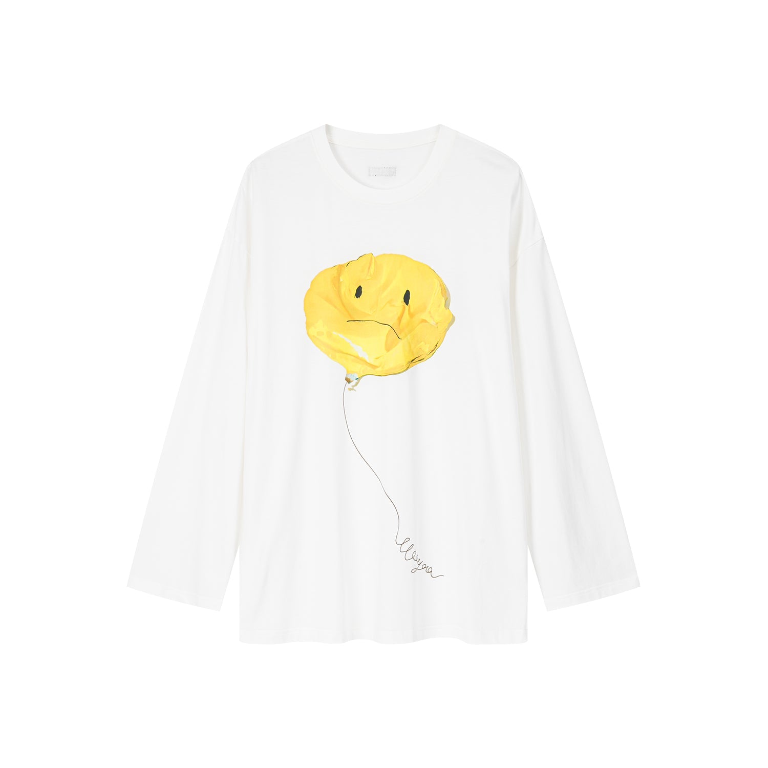 Long sleeve tee with deflated balloon print