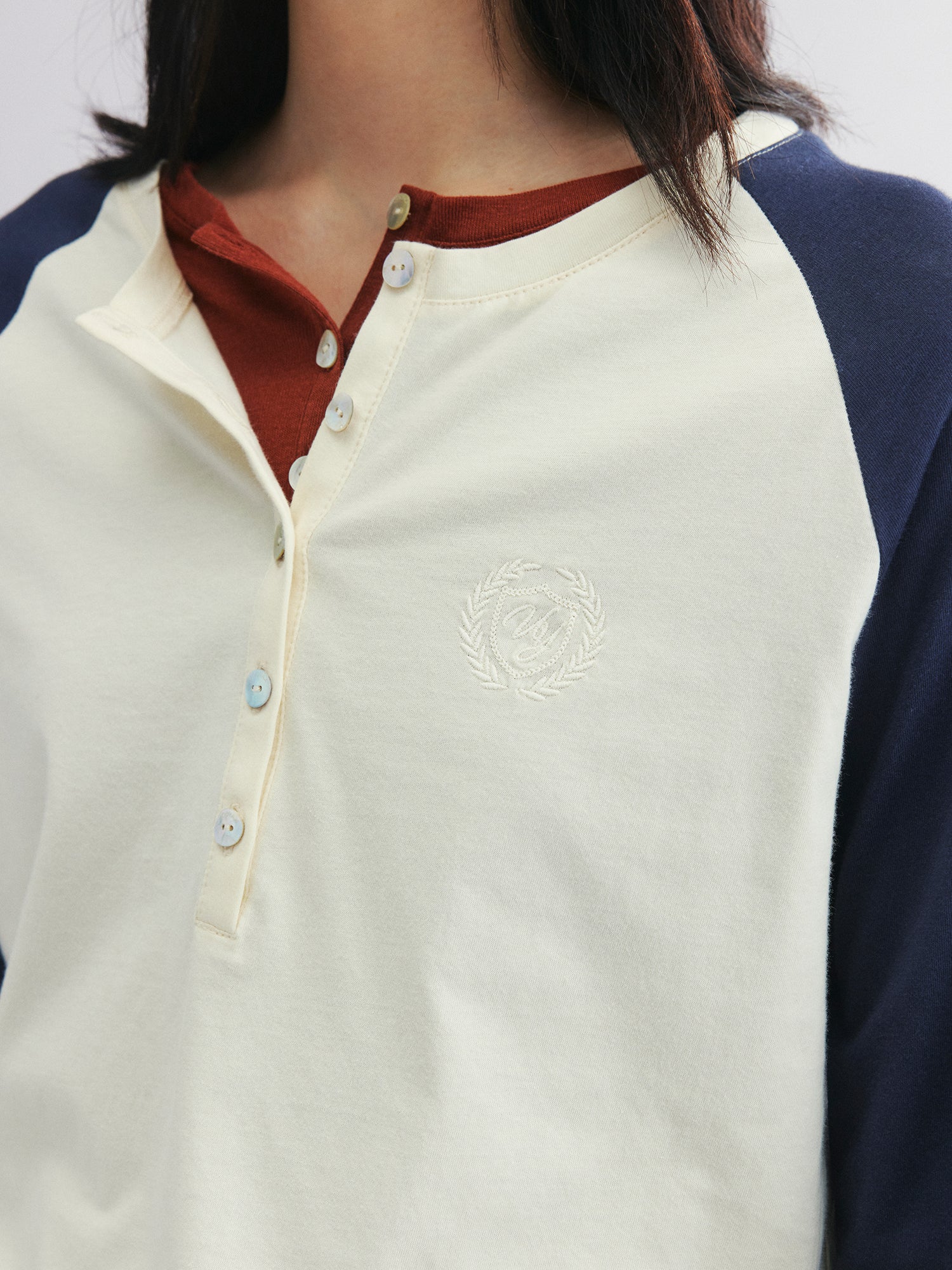 Two-in-one henley tee