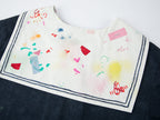 Graffiti sailor collar long sleeve tee