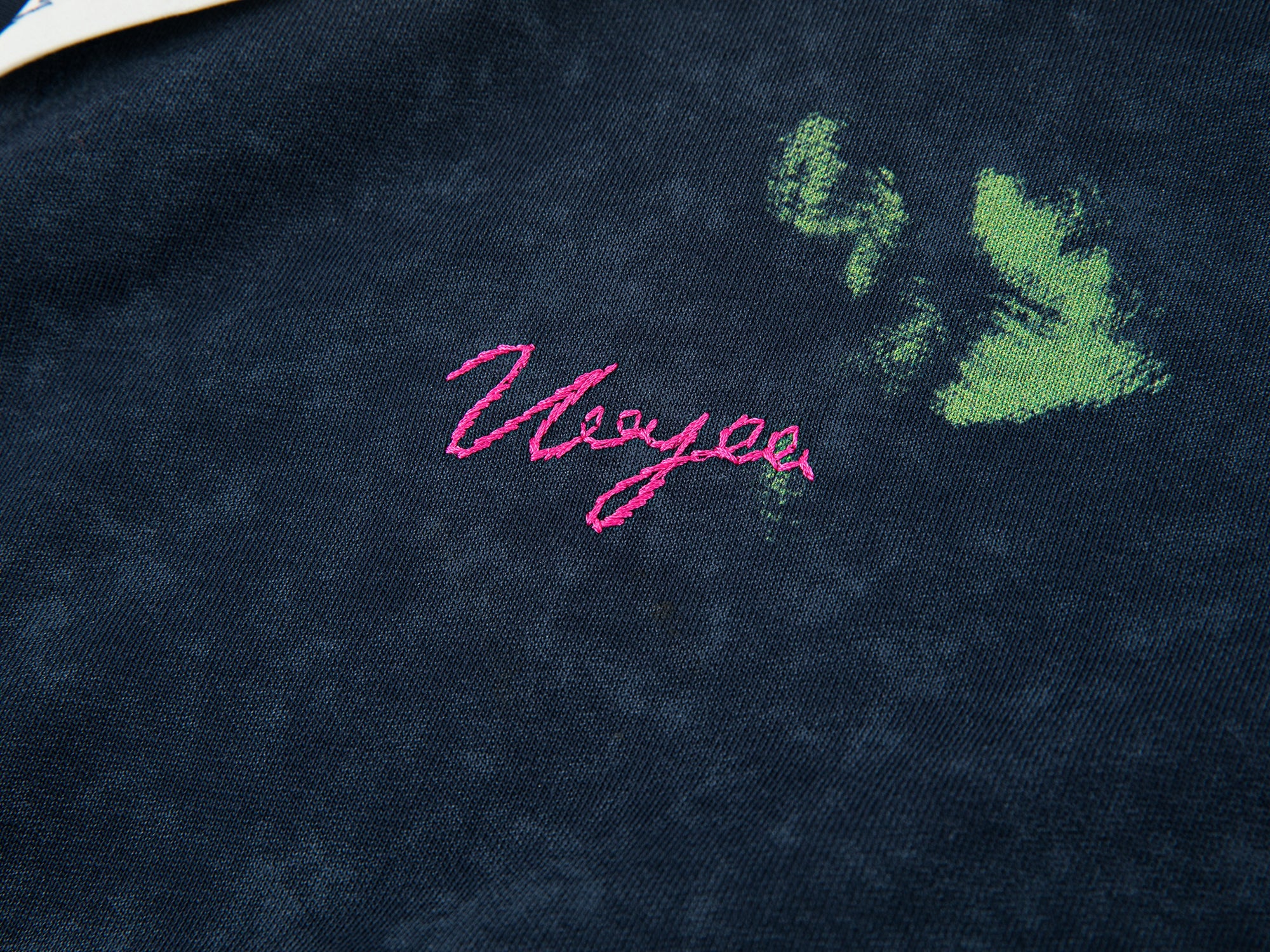 Graffiti sailor collar long sleeve tee