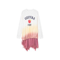 Dip-dye layered t-shirt dress