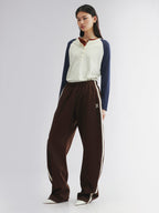 Retro curved sweatpants