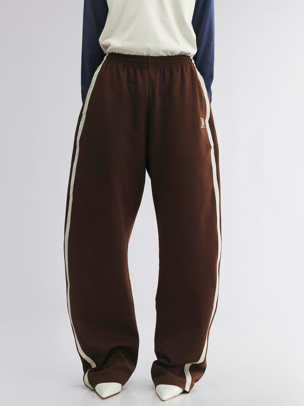 Retro curved sweatpants