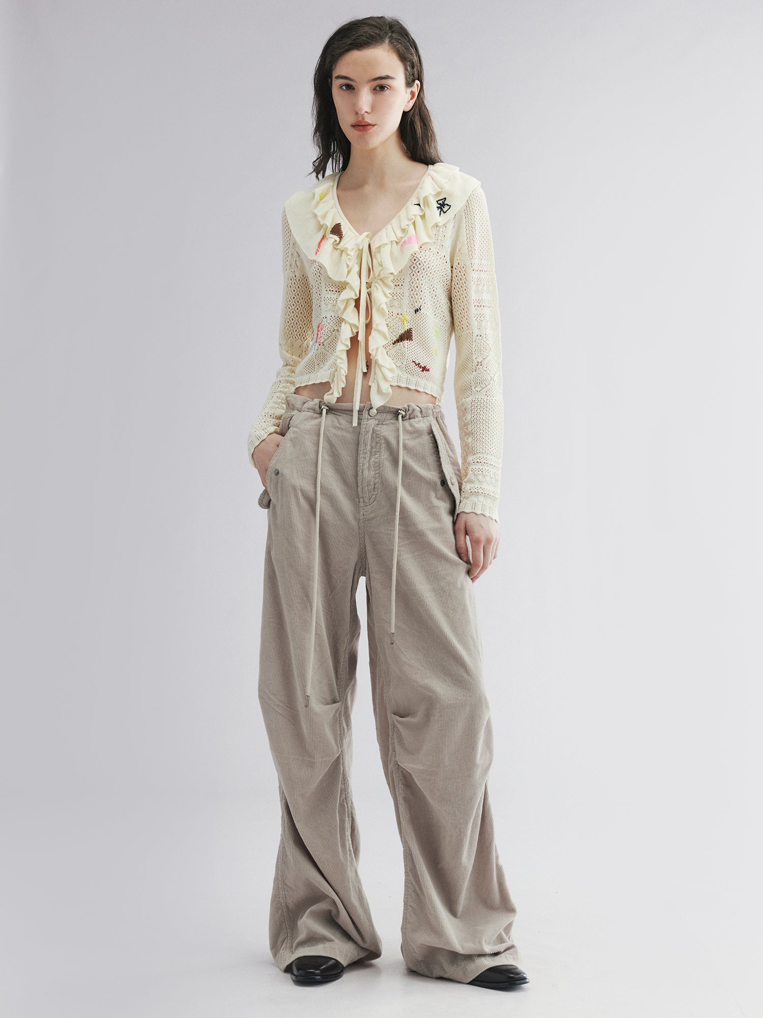 Corduroy parachute pants