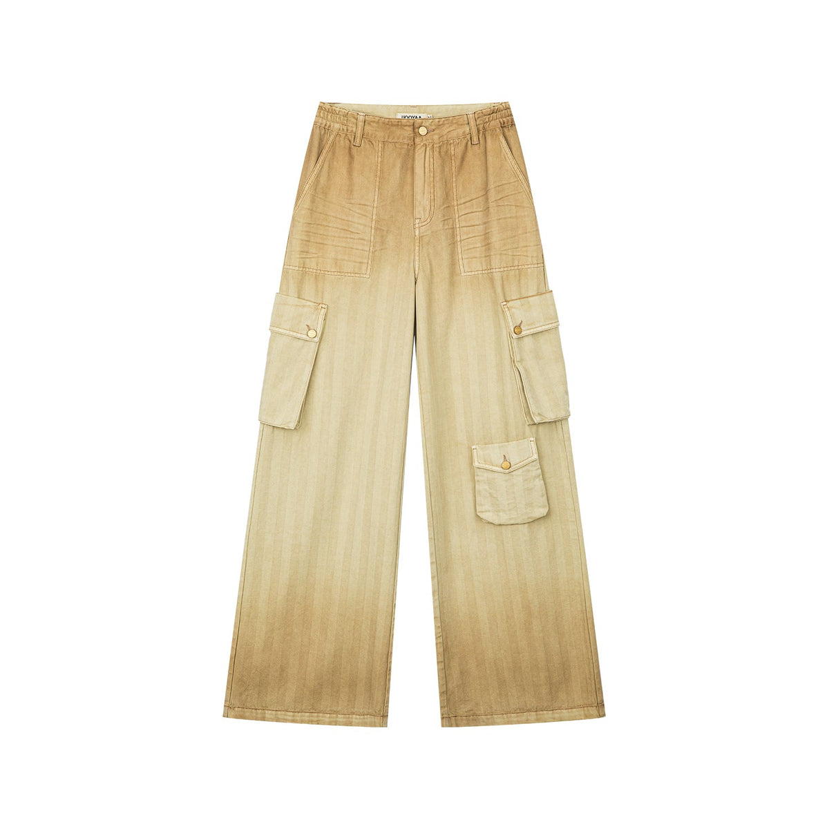 Gradient cargo pants with multiple pockets