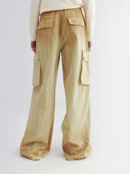 Gradient cargo pants with multiple pockets