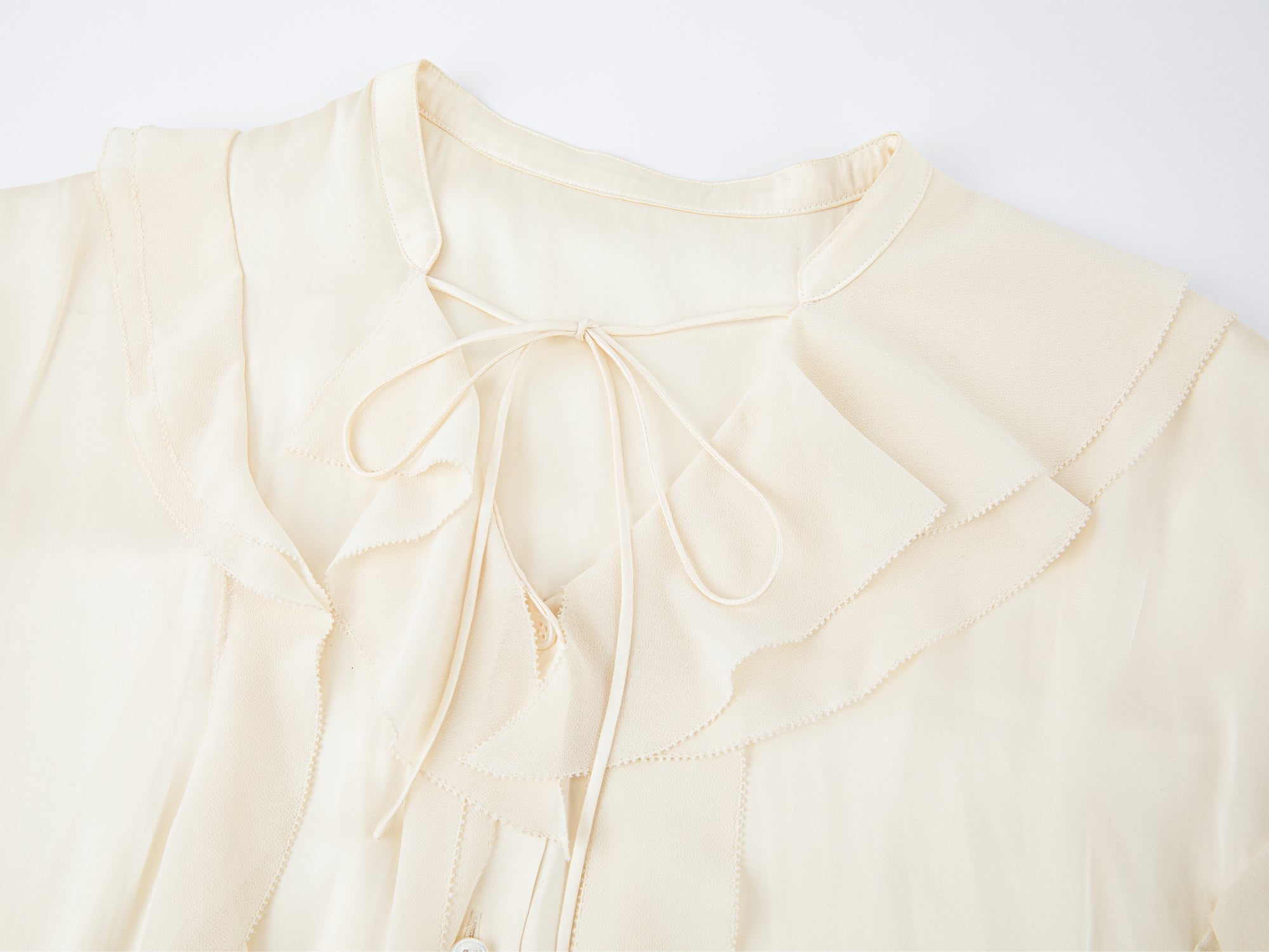 Ruffle detail chiffon shirt