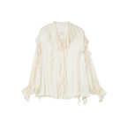 Ruffle detail chiffon shirt