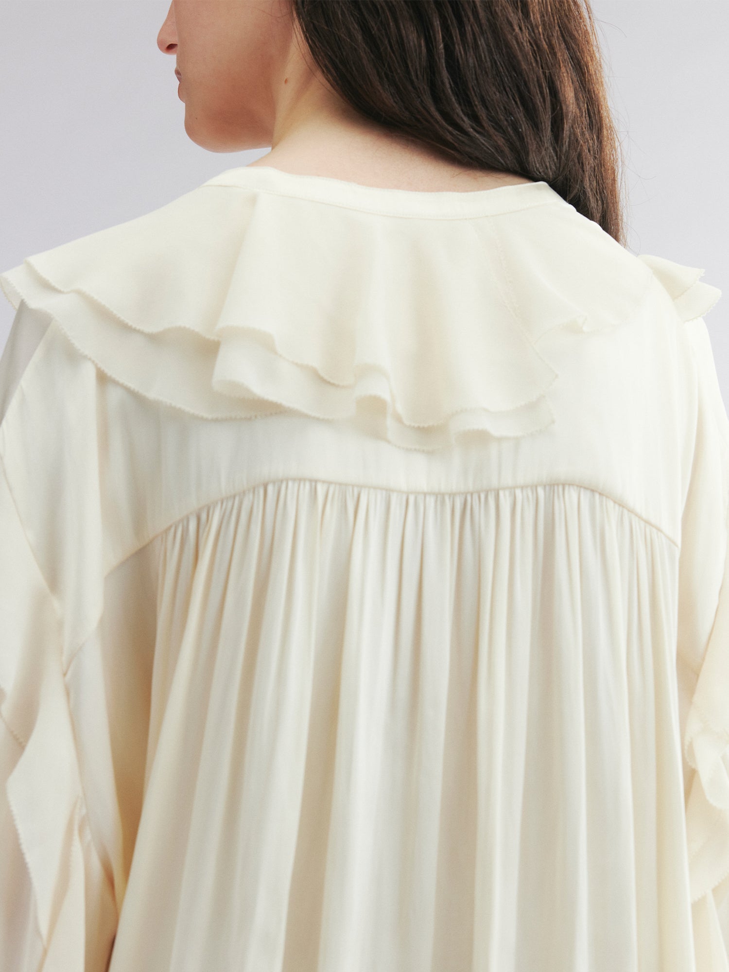 Ruffle detail chiffon shirt
