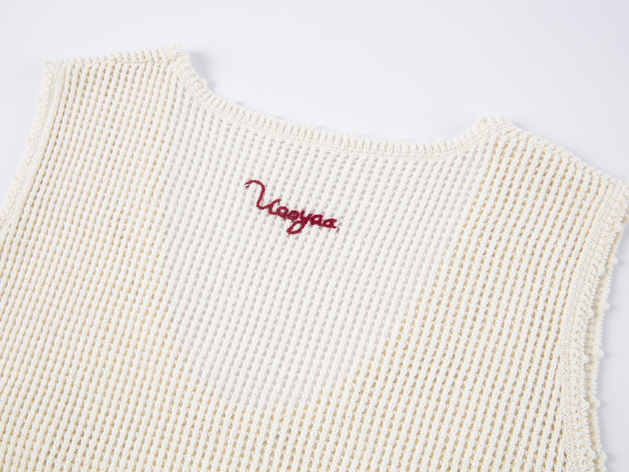 Knit vest with love and angel print