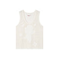 Knit vest with love and angel print