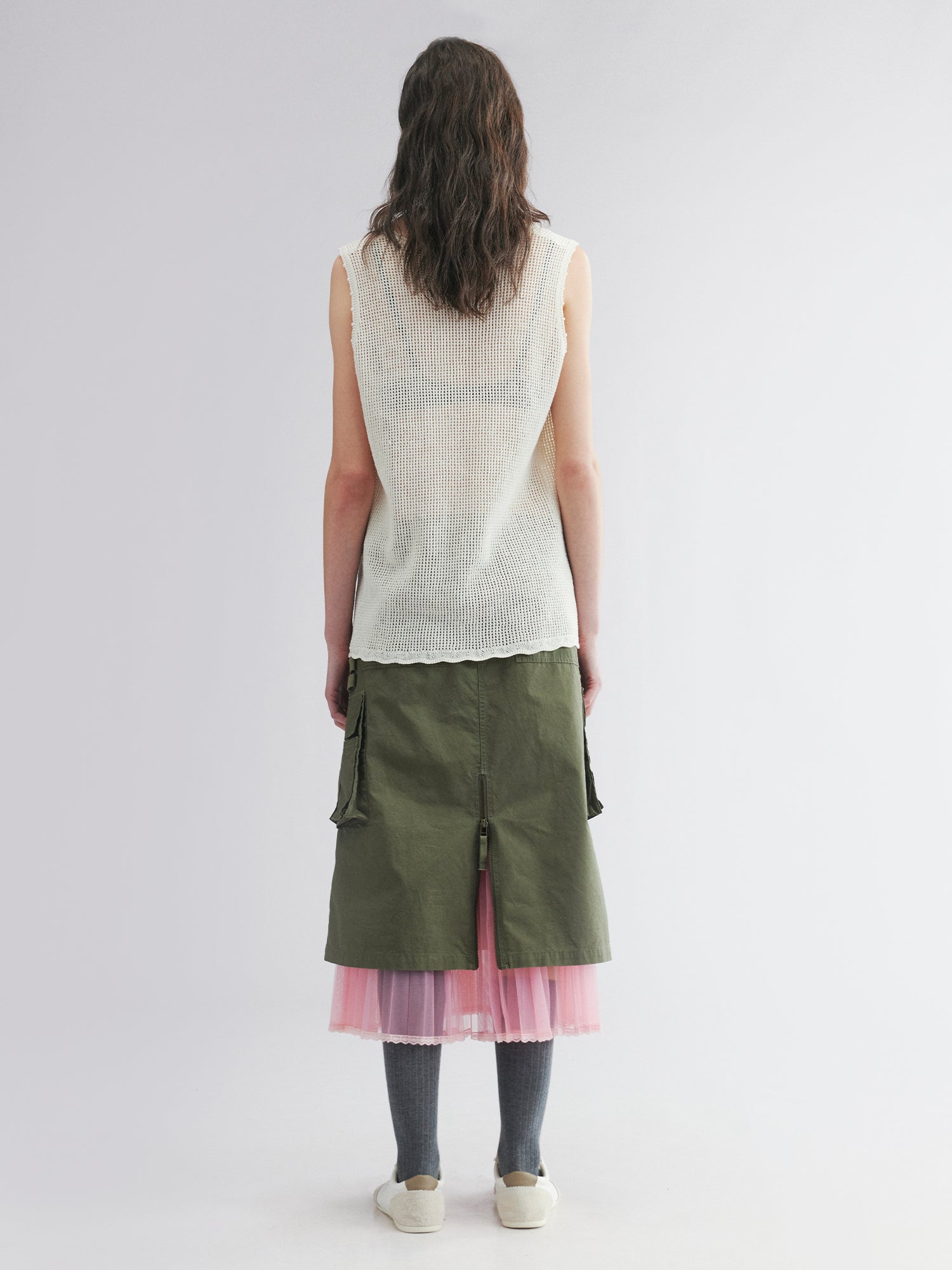 Knit vest with love and angel print