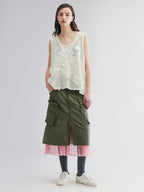 Knit vest with love and angel print