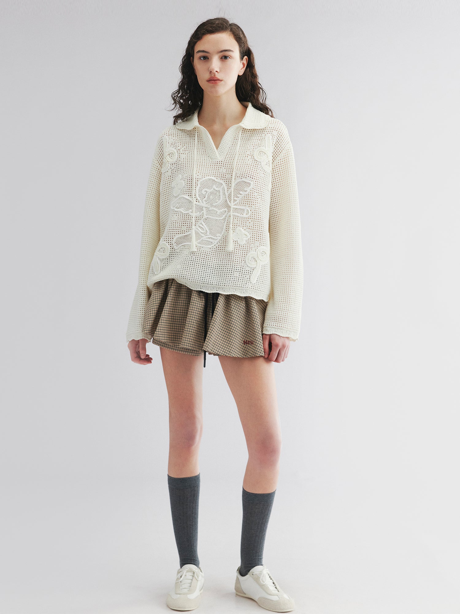 Pullover knit with love and angel print