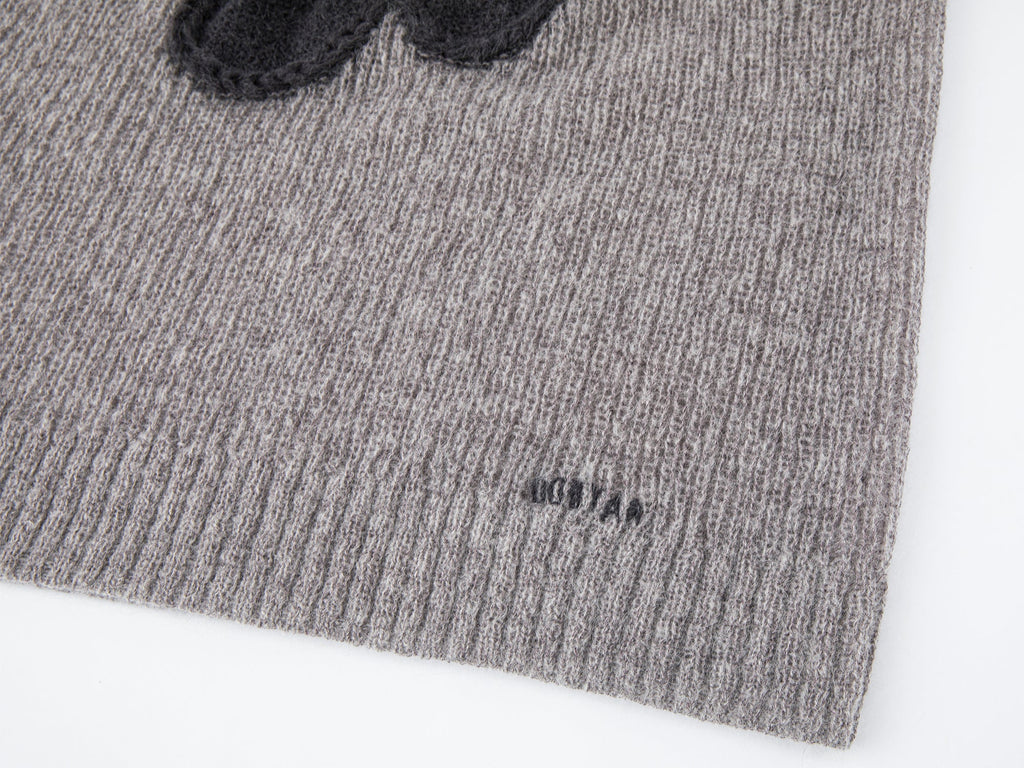 Hooded pullover knit with cherry print