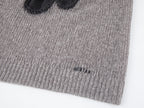 Hooded pullover knit with cherry print