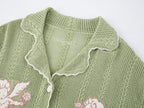 Knit cardigan with love and angel print