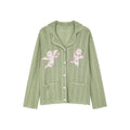Knit cardigan with love and angel print