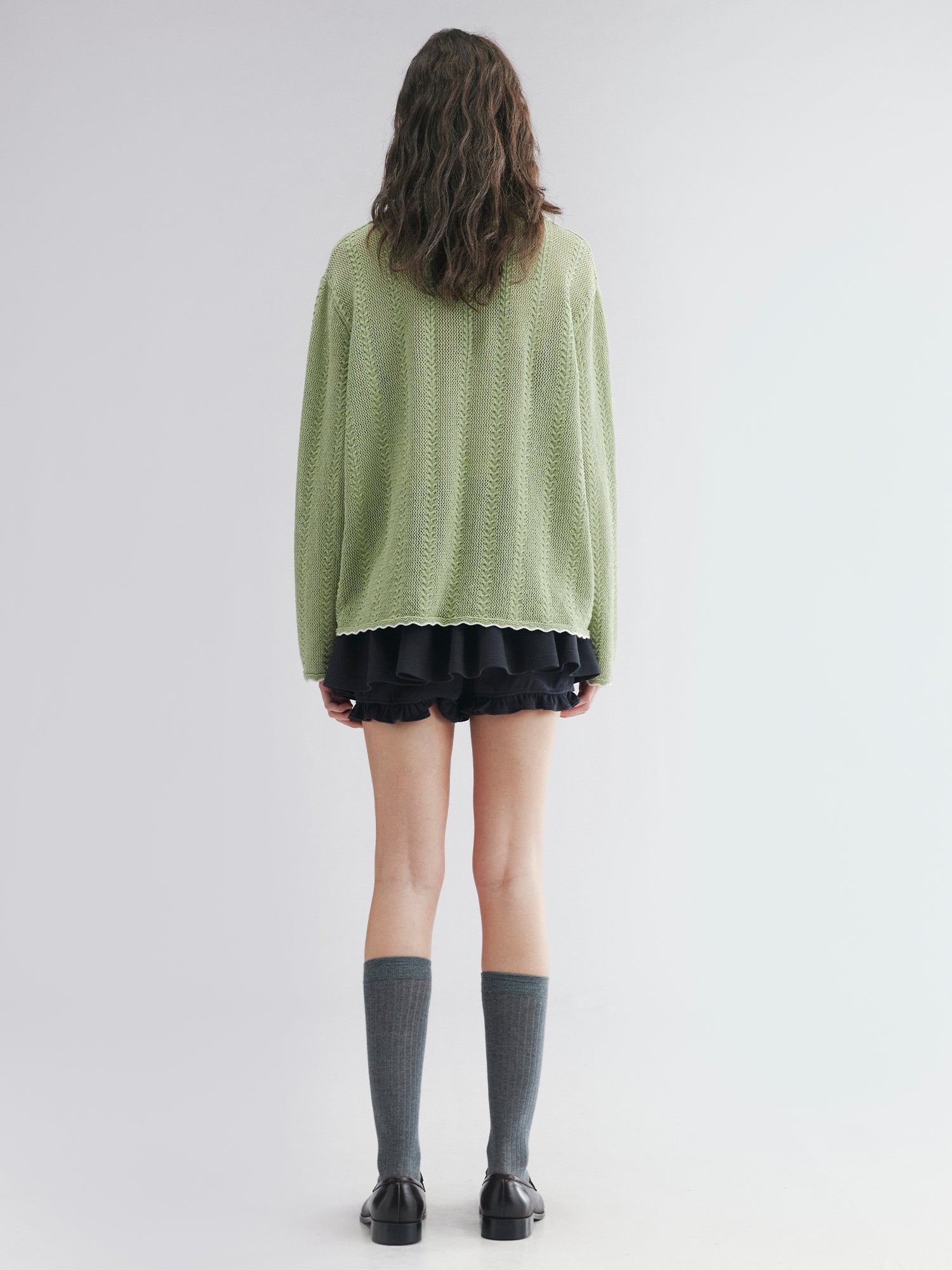 Knit cardigan with love and angel print