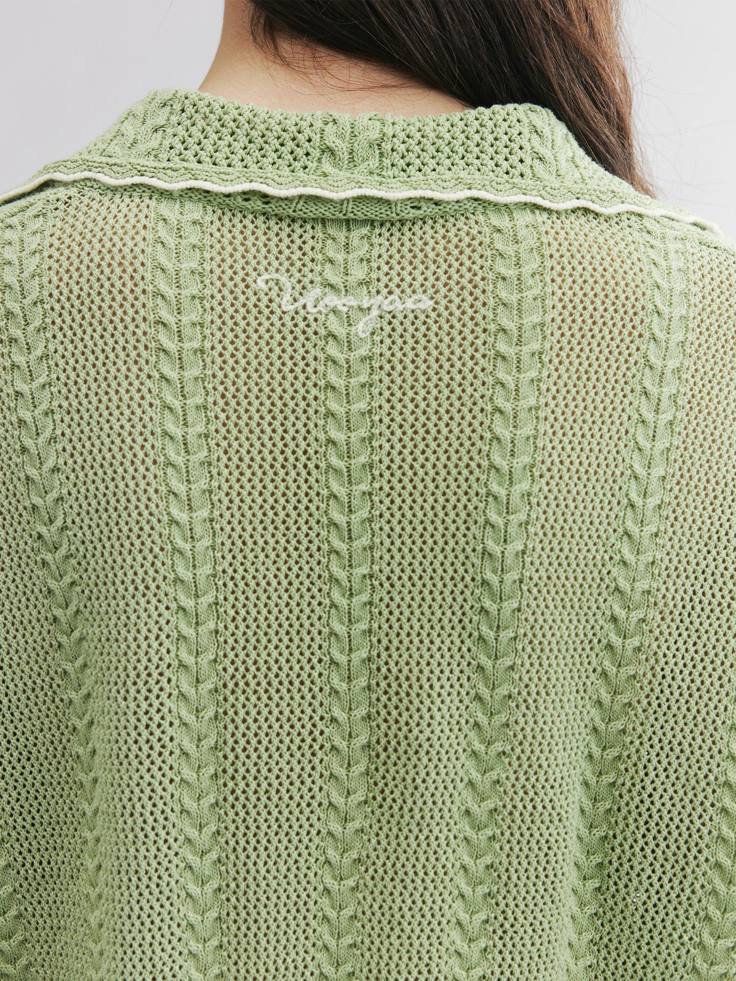 Knit cardigan with love and angel print