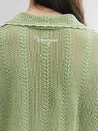 Knit cardigan with love and angel print
