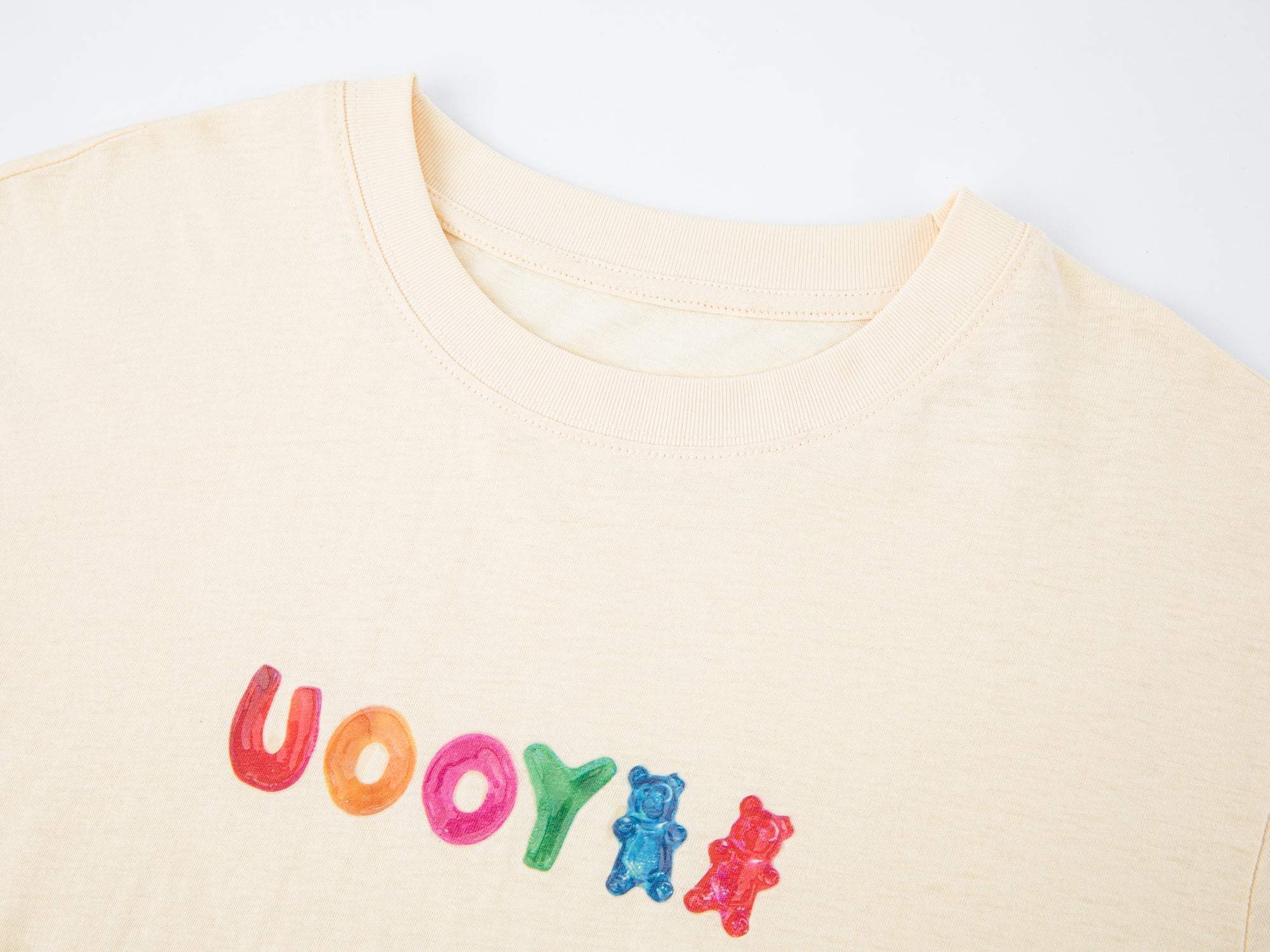 Long sleeve tee with gummy bear logo print