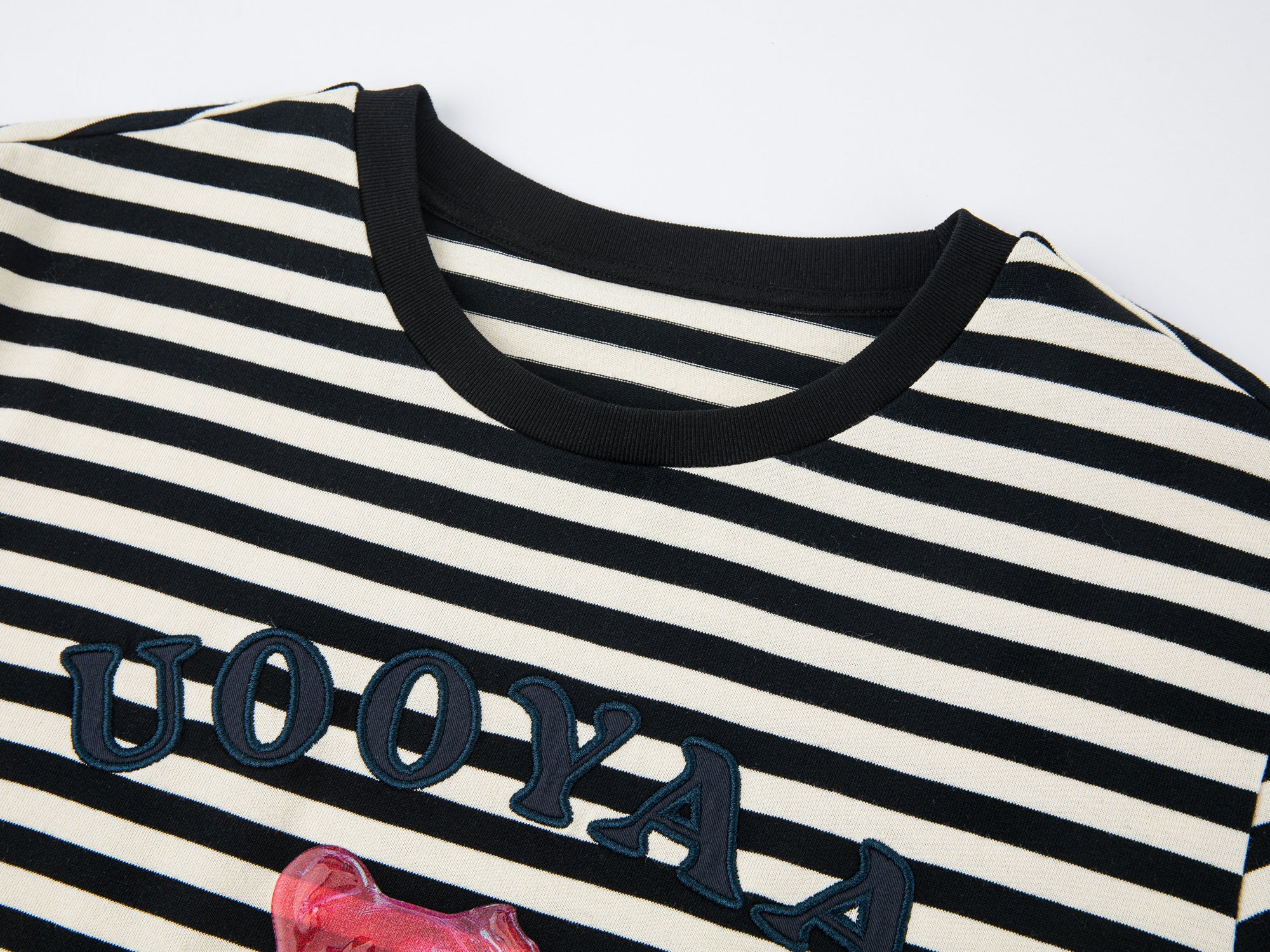 Striped long sleeve tee with gummy bear motif