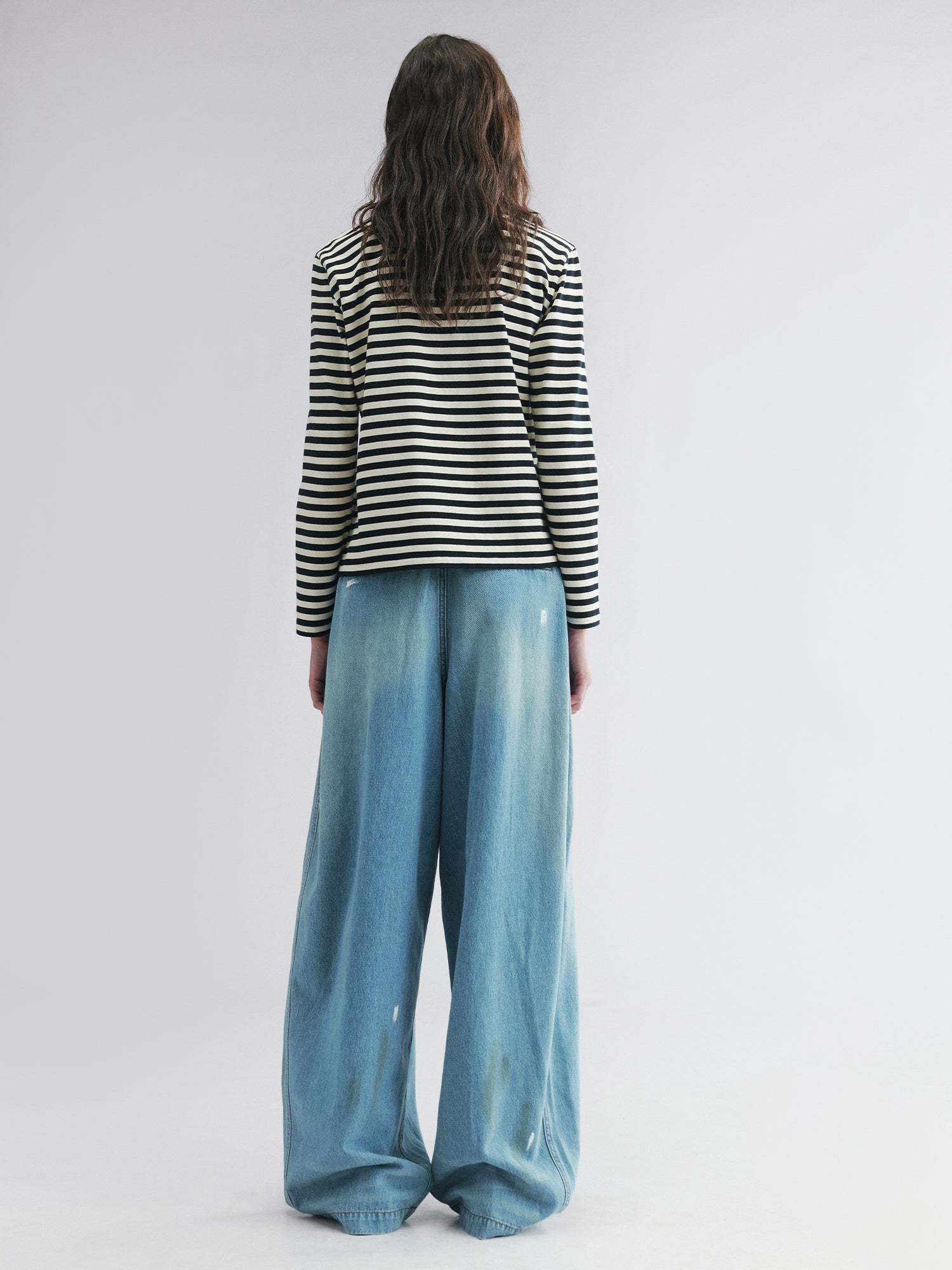 Striped long sleeve tee with gummy bear motif