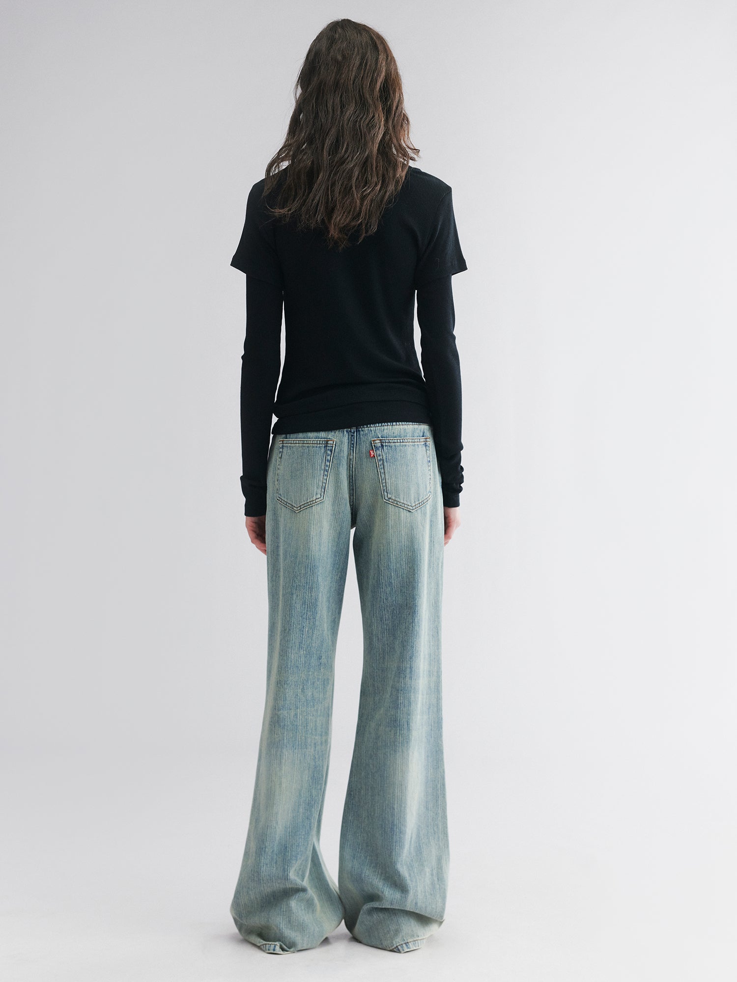 Layered tee with cherry print