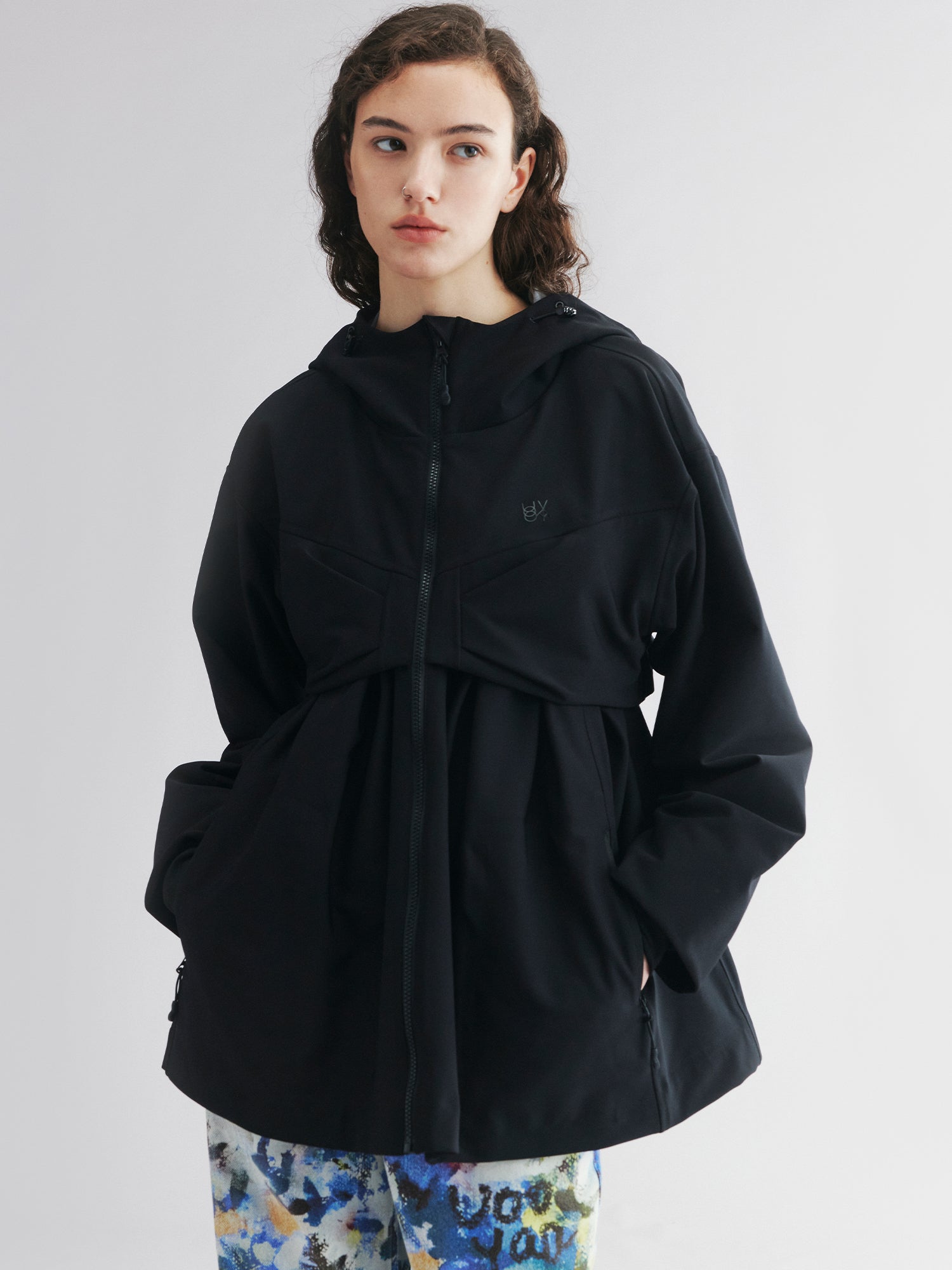 Classic outdoor functional jacket with bow detail