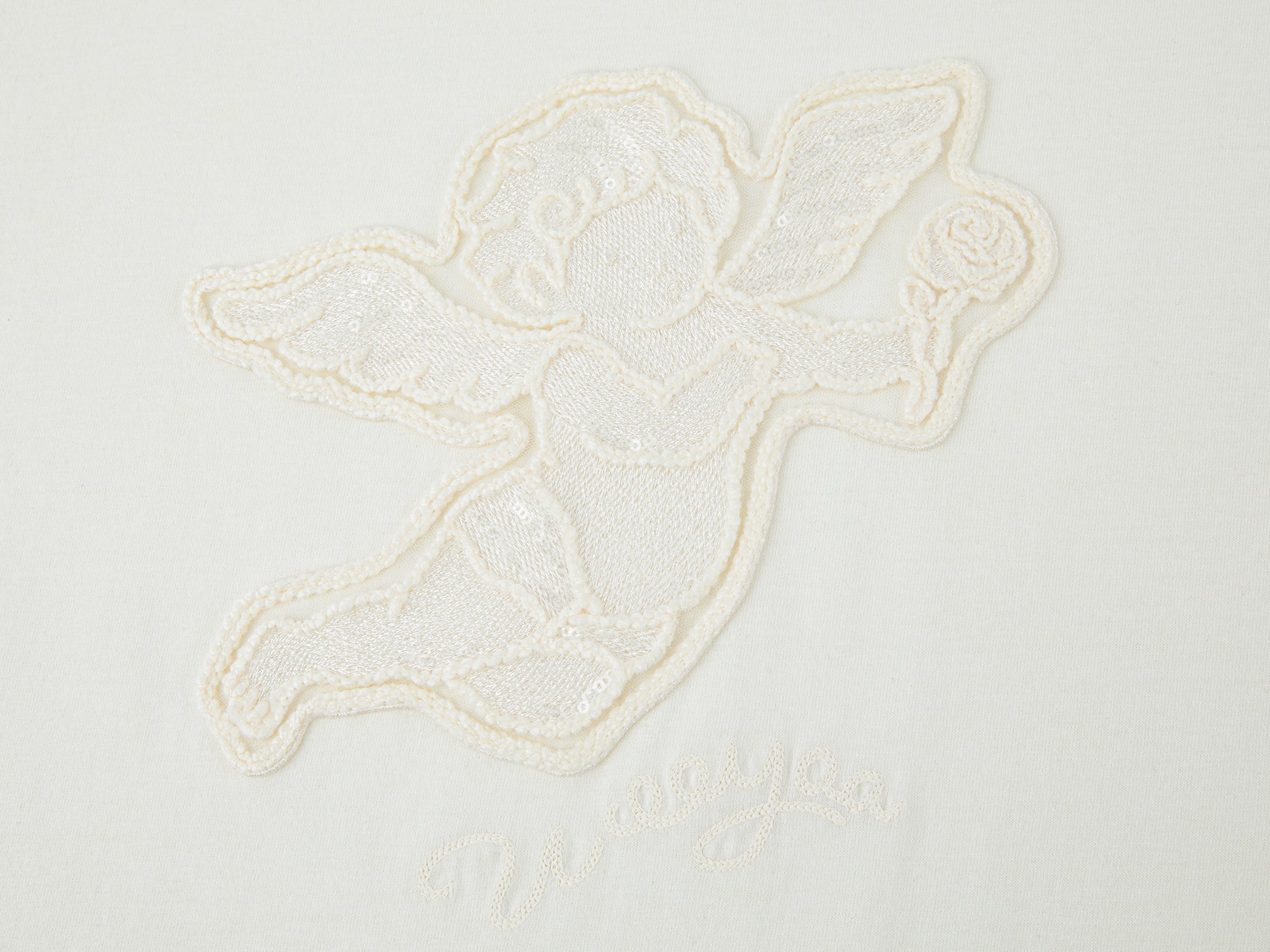 Layered tee dress with love and angel print