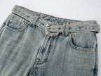 Vintage low-rise flared jeans