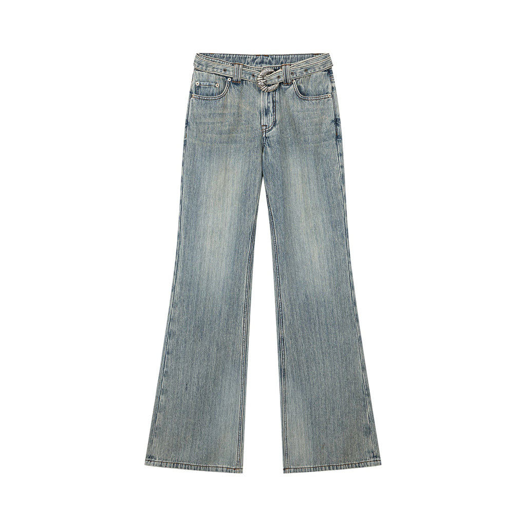 Vintage low-rise flared jeans