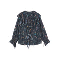 Mermaid ruffle collar shirt