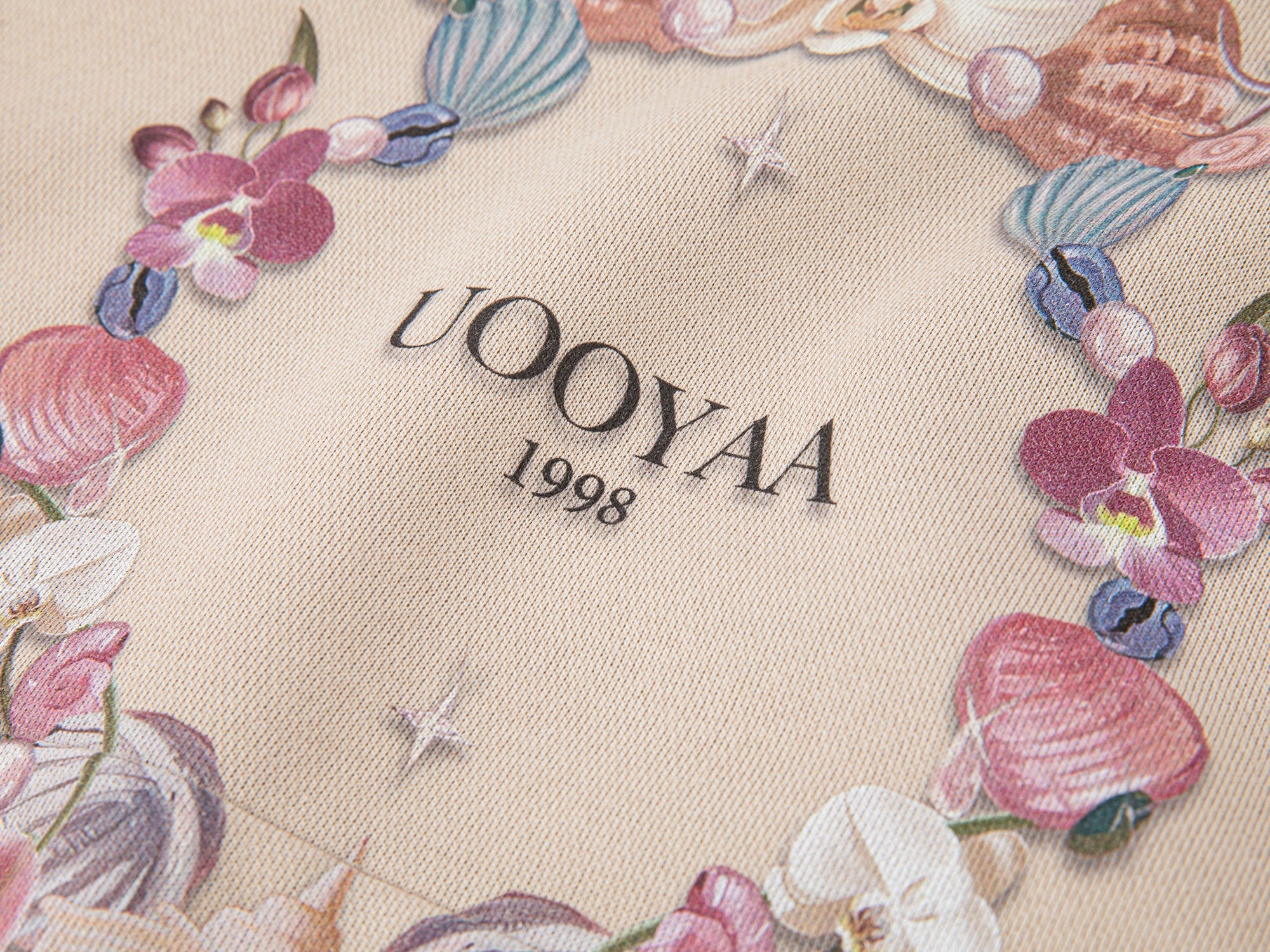 Shell floral print hoodie