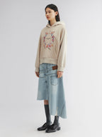 Shell floral print hoodie