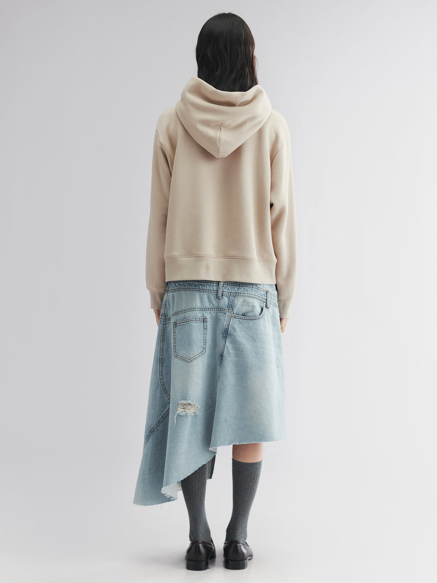 Shell floral print hoodie