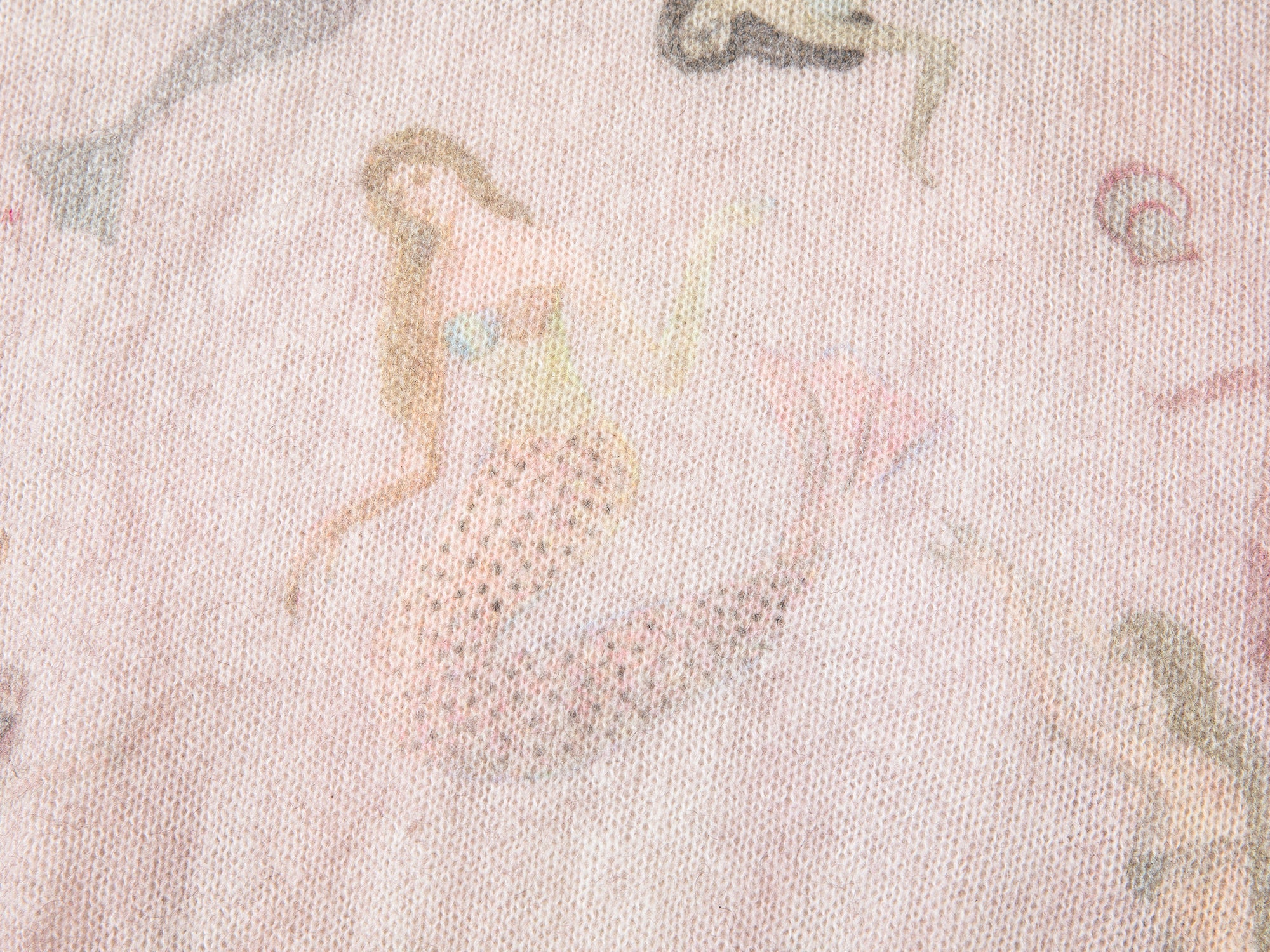 Mermaid print pullover sweater