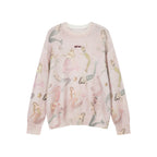 Mermaid print pullover sweater