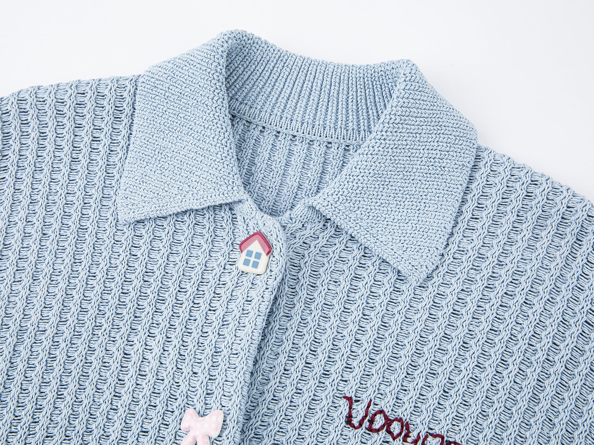 Vintage knit cardigan with novelty buttons