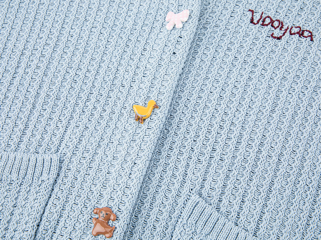 Vintage knit cardigan with novelty buttons