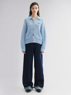Vintage knit cardigan with novelty buttons