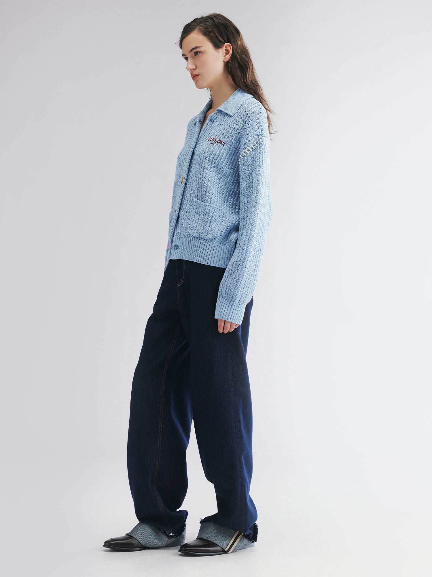 Vintage knit cardigan with novelty buttons