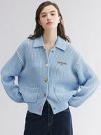 Vintage knit cardigan with novelty buttons